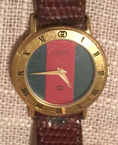 vintage rectangle gucci watch|authentic vintage gucci watch.